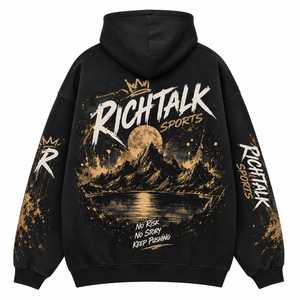 เสื้อฮู้ดดี้พิมพ์ลายแบบสบายๆ สำหรับฤดูหนาว ผลิตตามสั่ง ขายดี ผ้าฝ้าย 100% เป็นมิตรกับสิ่งแวดล้อม ระบายอากาศได้ดี แห้งเร็ว มีกระเป๋าขนาดใหญ่ รับผลิตแบบ OEM - Product Image 2