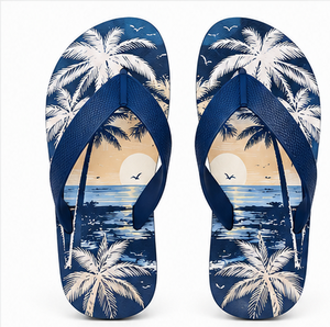 Sandalias de Playa de Diseño Personalizado con Suela de Goma Antideslizante para Uso Casual al Aire Libre en Verano, Sandalias de Playa Cómodas y Antideslizantes - Product Image 1