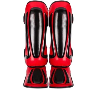 Cowhide Leather Professional Shin Guards OEM Custom Brand Manufacturer Wholesale Muay Thai Kickboxing MMA <b>Boxing</b> Factory Price - Product Image 2