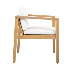 Modern Outdoor <b>Teak</b> Finish Round Dining <b>chair</b> With Cushioned <b>Chairs</b> Garden Patio Furniture - Product Image 4