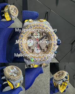 Montre de luxe pour homme Hip Hop en moissanite 41 mm, mécanique, avec boîtier en acier inoxydable et cadran en verre, résistance à l'eau 10 bars - Product Image 5