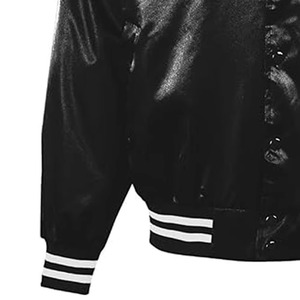 Wholesale New Fashion Style Streetwear Satin <b>Jacket</b> Satin Breathable Plain Custom Logo <b>Men</b> Satin <b>Jacket</b> Outerwear Solid Color - Product Image 5