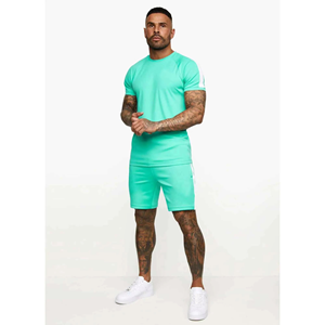 Custom <b>Summer</b> <b>Men</b> Casual Shorts Sets Short Sleeve T <b>Shirt</b> +Shorts Solid Male Tracksuit Set <b>Men's</b> Brand Clothing 2 Pieces Sets - Product Image 1