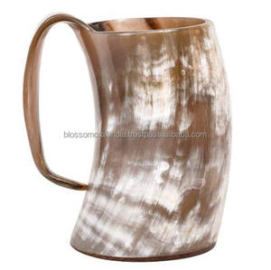 Handcrafted Buffalo Horn <b>Mug</b> Natural Polished Surface Durable Stylish Rustic Tableware for Home Kitchen Dining - Product Image 5