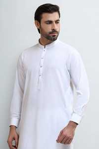 Shalwar Kameez pour hommes musulmans, grande taille, de bonne qualité, en coton, lin et laine, design saoudien, vêtements longs, robe pour hommes musulmans - Product Image 4