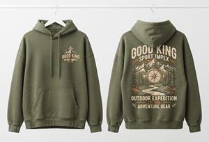 Sudadera con Capucha de Corte Regular con Estampado Gráfico, Estilo Urbano Vintage, de Algodón Grueso y Felpa, Sudadera Premium de Moda Masculina para Invierno, Personalizable - Product Image 3