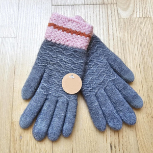Mitaines d'hiver pour femmes, mitaines tricotées à doigts ouverts, mitaines à rayures, gants longs arc-en-ciel pour usage quotidien - Product Image 4