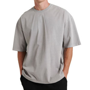 Camiseta de cuello redondo con lavado ácido al por mayor para hombre, estilo vintage, oversize, de manga corta, de algodón, estilo urbano, a la moda, premium, casual - Product Image 3