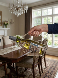 Support à vin en métal, porte-bouteilles et organisateur de rangement, présentoir à vin moderne pour table, pour la maison, le bar, la cuisine - Product Image 5