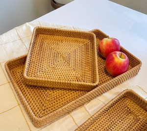 Handmade Rectangular Rattan Serving Tray for <b>Breakfast</b> Snacks Tea Coffee Elegant Home Serving Solution - Product Image 4