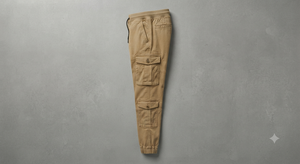 Pantalon cargo en toile pour homme, 6 poches, taille mi-haute, élastique, respirant, décontracté, pour la randonnée en plein air - Product Image 2