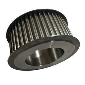 Poulie 8M HTD GT2 à couple élevé 54T 8MGT, largeur de courroie personnalisable, alésage personnalisable, alésage des dents personnalisable, moyeu à clavette, bride - Product Image 3