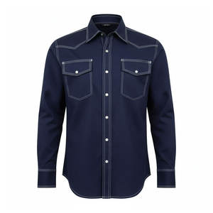 Chemise de soudeur FR en coton à manches longues NFPA 2112 CAT 2, ignifuge et antistatique, en promotion - Product Image 1