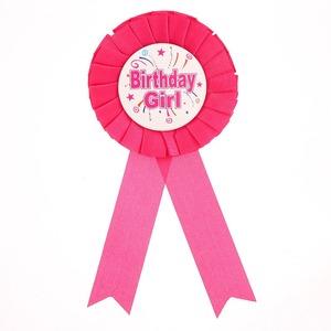 Insignias de cumpleaños con cinta rosa, decoraciones para fiestas, perfectas para celebraciones de niñas. - Product Image 3