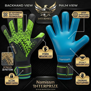 High <b>Grip</b> Leather Football Goalkeeper Gloves-Customizable Non-Slip Design for Professional Use - Product Image 5