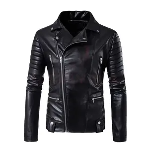 Manteaux d'extérieur en cuir pour hommes avec veste d'hiver vestes de mode pour hommes avec logo sur mesure, votre propre conception - Product Image 1