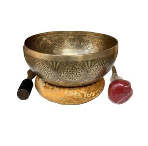 Cuenco tibetano de latón para meditación, terapia de sonido, yoga, sanación de chakras, relajación, armonía espiritual - Product Image 2