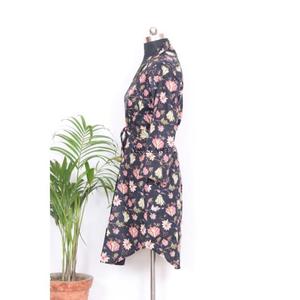 Camisón largo bohemio de algodón para mujer india, estilo maxi, con cinturón y botones decorativos, corte holgado y dulce. - Product Image 5