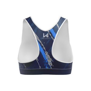 Sujetador deportivo de alto soporte para mujer, tela transpirable, estampado personalizado, top de fitness con cuello redondo, licra, poliéster, sujetador deportivo para yoga - Product Image 6