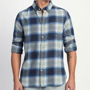 Camisa de Vestir Informal de Franela para Hombre, Personalizada OEM/ODM, 100% Algodón, Acabado de Alta Calidad, Uniforme de Trabajo para Caballeros - Product Image 1