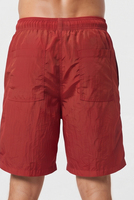 Shorts coupe-vent amples pour hommes, décontractés, 100 % nylon polyester, taille mi-élastique, longueur genou, poches avant et arrière