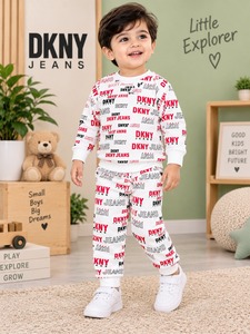 Export Quality Stockify Kids <b>Winter</b> Full Sleeve Branded Sweatshirt Pant Set Stylish <b>Warm</b> Casual Clothing For Kids For Sale - Product Image 5