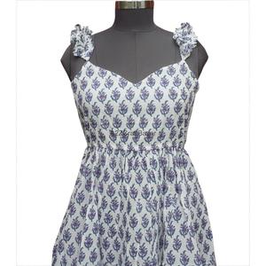 Floral Print Sleeveless A-Line Maxi <b>Dress</b> With Ruffles Sweetheart Neck <b>Elastic</b> Waist Casual Summer Non Woven 100% Cotton - Product Image 4