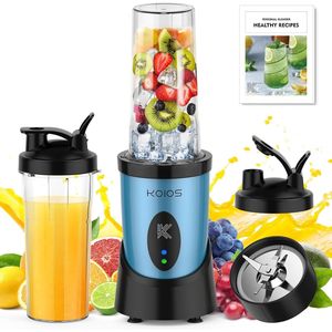 Blender personnel 900W pour smoothies et milkshakes, avec 2 gobelets portables de 22 oz (500 ml) avec couvercles à emporter pour une commodité optimale en déplacement. - Product Image 1