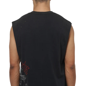 Mens Sleeveless Graphic <b>T</b> <b>Shirt</b> Crew Neck Relaxed Fit Side Print Streetwear Casual Custom Fashion Wholesale <b>Muscle</b> Tee Tank Tops - Product Image 2