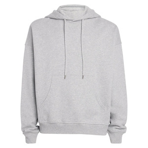 Sudadera con Capucha Gris Claro, Mezcla de Poliéster/Algodón, Tejido Suave, Corte Holgado, Bolsillo Canguro, Capucha con Cordón Ajustable - Product Image 1