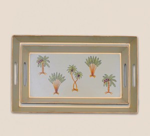 Decorative Wooden <b>Enamel</b> Serving <b>Plate</b>-Contemporary Rectangle Design Dishwasher Safe Stocked - Product Image 4