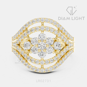 Bague de mariage en or blanc 14 carats avec diamant de laboratoire certifié IGI, taille ronde 1,44 carat, bijou raffiné, cadeau pour fiançailles, mariage ou anniversaire - Product Image 5