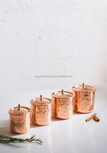 <b>Copper</b> Dry Fruit Jar with Airtight Seal and Artistic Patterns for Fresh Storage and Decorative Display - Product Image 5