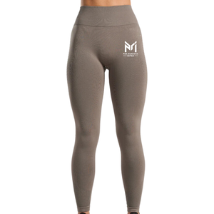 High Waist Seamless Yoga <b>Leggings</b> Full Length Textured <b>Pattern</b> Solid Color Four-Way Stretch Women's Fitness Pants - Product Image 1