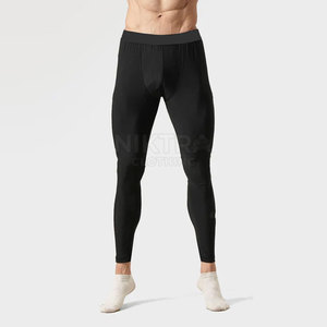 Pantalons de compression personnalisés en gros, taille haute, respirants et à séchage rapide, en tissu Spandex/Polyester pour hommes à bas prix - Product Image 6
