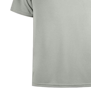 Polo à manches courtes gris clair pour homme, logo brodé, couleur unie, décontracté, respirant, tissu Oxford, coupe classique - Product Image 3