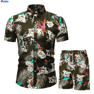 BOBBIN INDUSTRIES Ropa de Playa Personalizada para Hombre, Estilo Hip Hop, Tejido de Punto Transpirable de Spandex/Algodón, Estampado por Sublimación, con Botones - Product Image 2