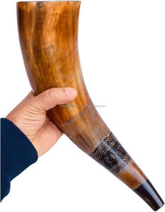 Offre Spéciale Unique Viking luxe fabriqué à la main corne de boeuf poli cadeau de mariage support décoratif Logo personnalisé impression longue durée petit - Product Image 1