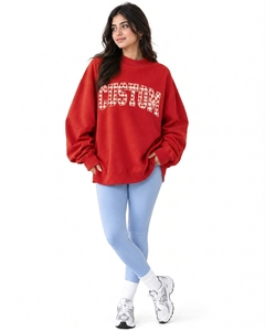 Sudadera Oversize Personalizada para Mujer con Cuello Alto Simulado, de Algodón Afelpado, Manga Larga, Ajuste Relajado, Puños Acanalados, Venta al por Mayor de Fábrica - Product Image 1
