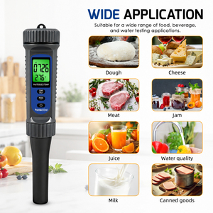 Medidor de pH Digital 4 en 1 para Alimentos, Sonda Puntiaguda, Probador de Carne, Masa y Queso, Alta Precisión, pH, EC, TDS, Temperatura, Probador de Calidad del Agua - Product Image 4