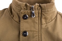 Veste universitaire en coton tissé à col montant pour homme, vente chaude hiver 2024, personnalisable, haute qualité, coupe-vent, imperméable, respirante