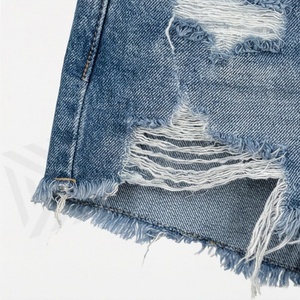 กางเกงยีนส์ขาสั้นผู้หญิงแบบทำลายพิเศษ กระโปรงขาดๆ สำหรับสาวๆ กระโปรงผ้าฝ้ายมีกระเป๋า เสื้อผ้าแฟชั่นลำลองคุณภาพพรีเมียม _1 - Product Image 6