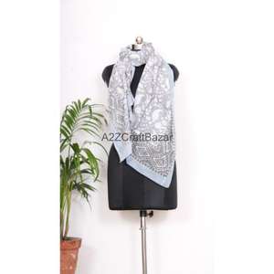 100% Cotton Skin-Friendly Breathable <b>Warming</b> Soft Solid Color Floral Digital Handmade Women's Pareo Sarongs Hijab Beachwear - Product Image 2