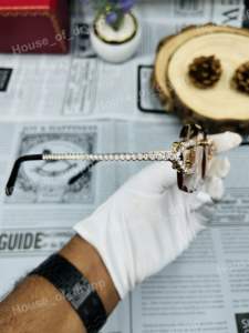 Lunettes de soleil sans monture en argent 925 avec diamants Moissanite VVS ronds, style Iced Out, pour hommes et femmes - Product Image 5