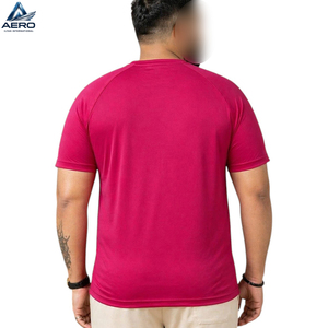 T-shirt Sportif Rose à Séchage Rapide pour Homme, Col Rond, Manches Courtes, Motif Imprimé, Coupe Classique, en Polyester Tricoté, Idéal pour la Gym - Prix de Gros - Product Image 4