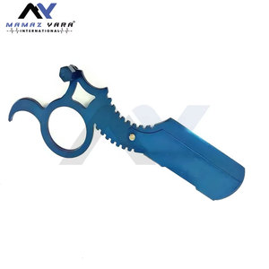 Premium Blue Stainless Steel Manual Shave Razor Replaceable <b>Single</b> Blade for Face and Body Premium Metal Straight Razor - Product Image 4