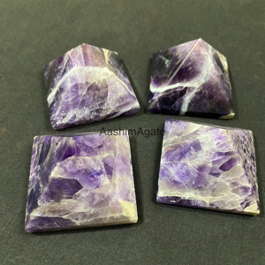 Pyramide en cristal d'améthyste naturelle polie, pierre précieuse violette, pierre de guérison, décoration intérieure, vente en gros - Product Image 4