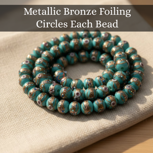 EXCEL EXPORTS Cuentas Sueltas de Vidrio Turquesa Hechas a Mano de 12 mm | |   Estilo de Pastel de Boda |   Suministros para la Fabricación de Joyería |   Soporte de 8 Pulgadas para Uso en Interiores - Product Image 6