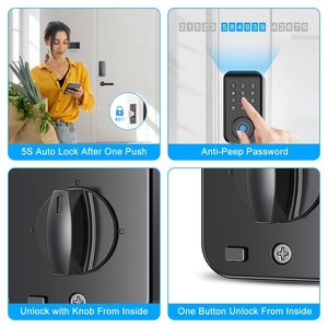 Serratura Intelligente Wireless con Accesso Senza Chiave, Controllo Tramite Impronta Digitale e App, Impermeabile IP67, per Porta d'Ingresso di Casa e Appartamento - Product Image 6