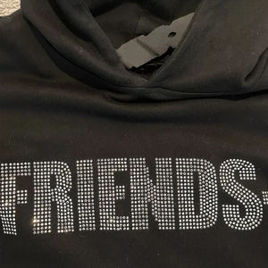 Rhinestone Cotton Hoodie-Street Style Pullover with Sparkly Custom Logo | Private Label or Wholesale streetwear hoodie - Product Image 5